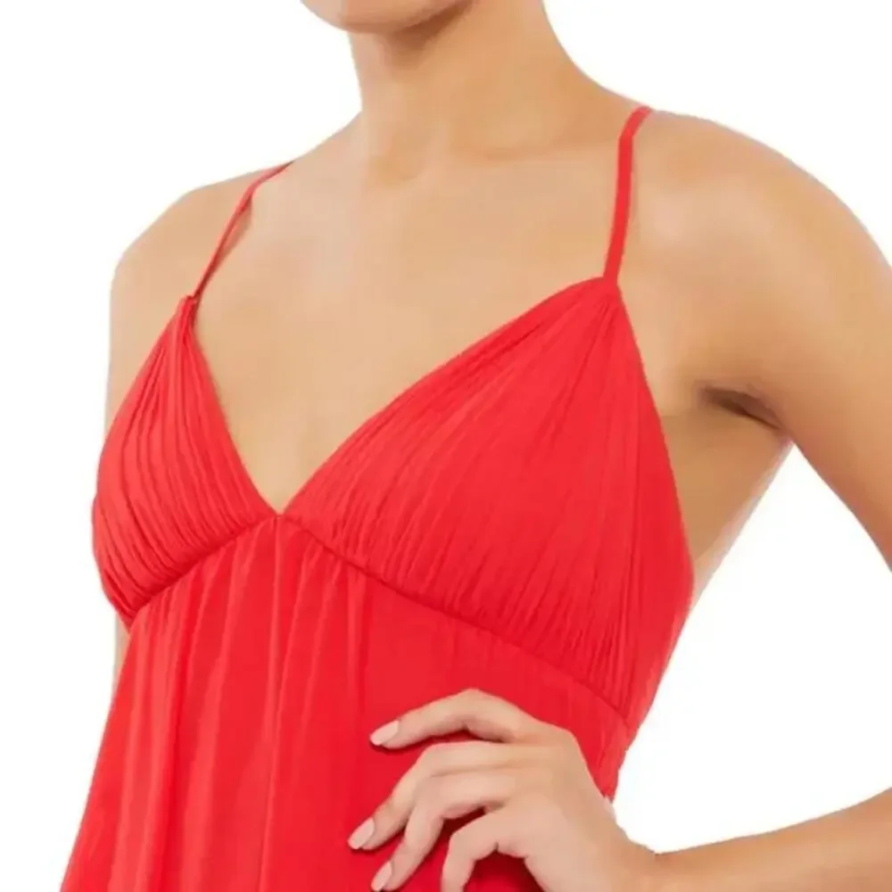 Ieena for Mac Duggal 70194 Red Mini Dress Size US 4 NWT - Picture 2 of 9